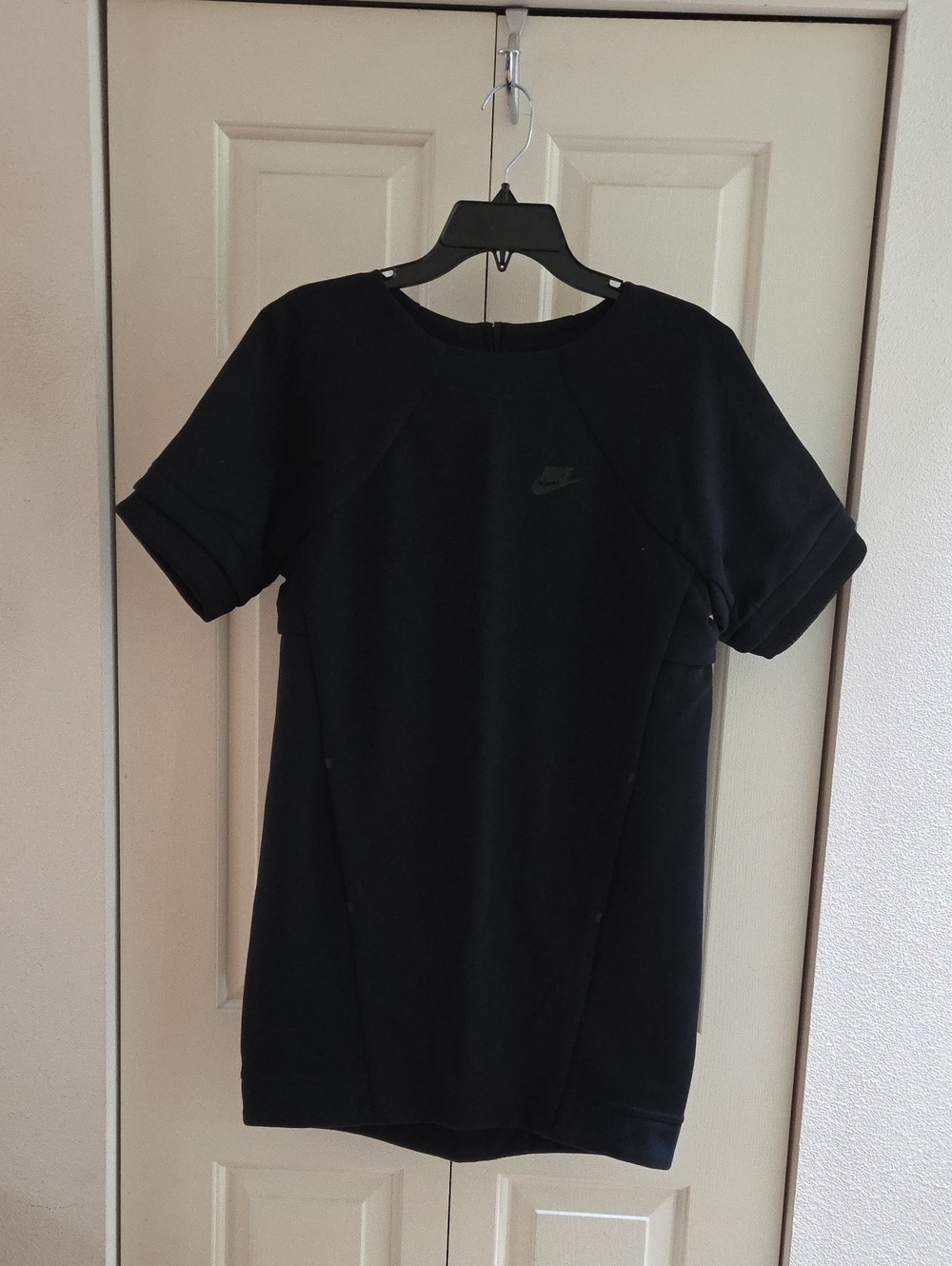 Nike Black Short-Sleeve Sport Dress with Subtle Swoosh